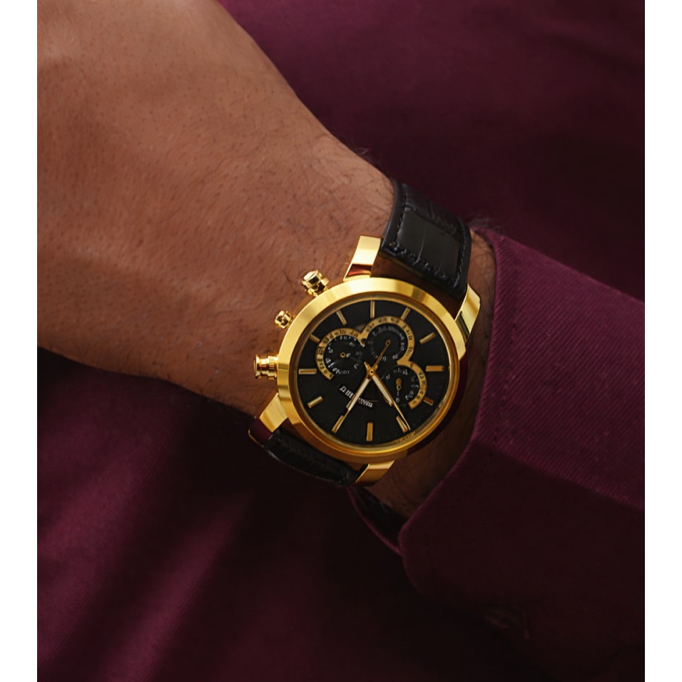 ساعت romanson مشکی طلایی مدل B62