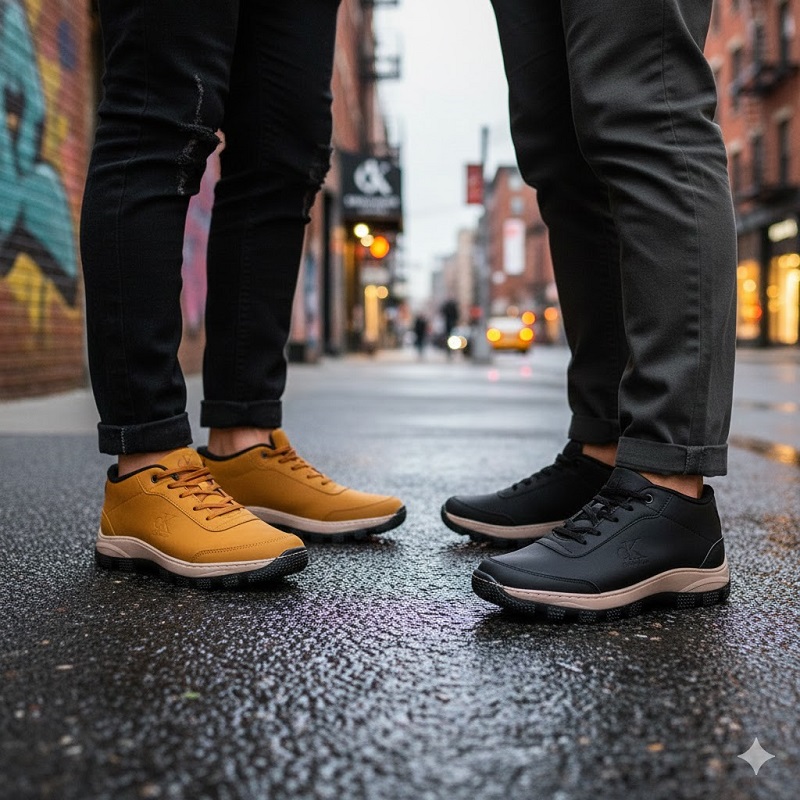 کفش مردانه عسلی CK مدل Behdad